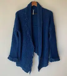 Free People I'll Be Around Cardigan Sz Small Blue