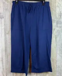 Classic Elements Size S (6-8) Navy Blue Pull On Capri Pants with Front Pockets