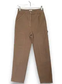 ARITZIA Wilfred Brennan Pants Utility Cargo Carpenter Brown Size 2 High Waisted