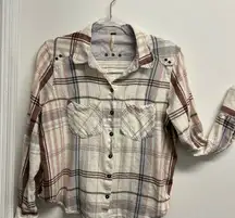 Free People Wesley Plaid Button-Up Shirt