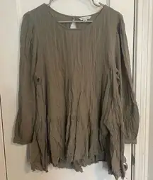 American Eagle Long Sleeve Open Back Blouse, Size Large​​​​​​