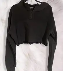 POL Charcoal Cropped Hoodie