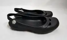 CROCS Kadee Womens Work Flats Comfort Shoes Black Matte Size 8