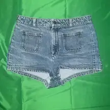 Saint Laurent Paris High Rise Denim Mini Shorts size 31- Runs Small