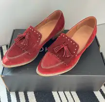 MiMi Burgundy Velvet Loafers