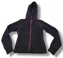 Jacket Size Small Lululemon Athletica Full Zip Up Jacket Hooded Black Faded