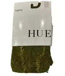 HUE Green lace tights Size Medium/Large  NEW