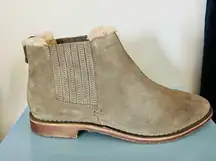 SEYCHELLES Pool Cozy Suede Fur Bootie, Ankle Bootie, Tan/Brown, Size‎ 10, NWT
