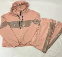 Pro Player Pink Hoodie and Jogger Set with Mesh Detail woman’s size large/small