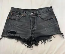 Levi’s Black Grey 501 Denim Shorts