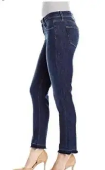 PAIGE Miki Straight Jeans In Merrick released Raw Hem Size 27 Dark Wash