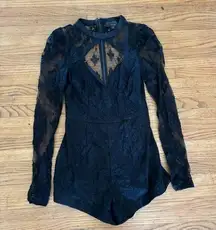 Michael Costello Black Romper