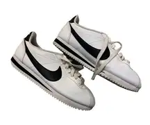 Nike  Cortez Black and White Leather Shoes Size 7