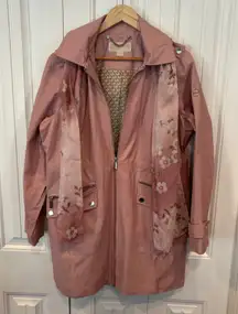 MICHAEL Michael Kors Pink Hooded Jacket With Scarf Size Large‎