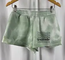 Love Streak Medium Tie Dye Gratitude Boho Fleece Affirmation Sweat Shorts Gym