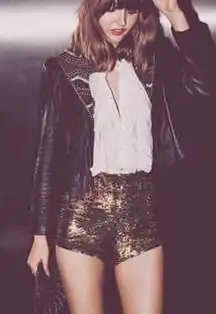 NWT  Free People Bronze Sequin Sparkle Shorts