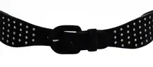 Yves‎ Saint Laurent RARE VTG YSL Black Suede Studded Gem Belt 2816 Designer S