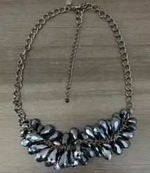Vera Wang Faceted Blue Bead Cluster Necklace
