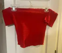 Red Off The Shoulder Top