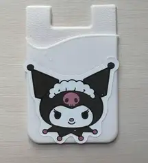 White Card Holder Pocket w/ Kuromi Sticker 