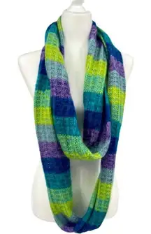 Bula Infinity Scarf Womens One Size Multicolor Knit Acrylic‎ 53"