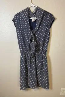 Max Studio Women's Dress Blue White Polka Dot Sleeveless M