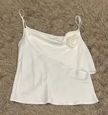 Know one cares silky rose tank top size medium
