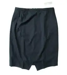 NWT J.Crew 365 Asymmetrical Pencil in Black Everyday Wool Skirt 12