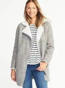 Old Navy oversized Sherpa zip up coat