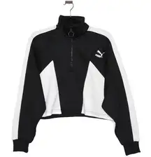 Puma  Cropped Half Zip Jacket Black Size Medium NWT