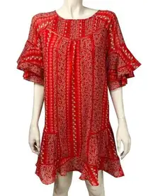 See &‎ Be Seen Red Ditsy Floral Dress