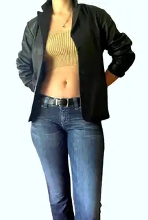 FREE COUNTRY  Black Genuine Leather Jacket M