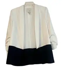 Joie Lollasa B Colorblock Open Front Scrunch Sleeve Jacket Size 6