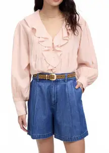 Madewell The Harlow Superwide Jean Short: Airy Denim Edition Mcnair Wash NWT 30