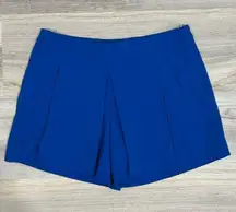 The Limited Dressy Side Zip Stretch Skort Shorts Bright Royal Blue Size 6