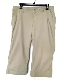 EDDIE Bauer hiking capris pants 10 beige