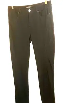 Elie Tahari‎ Black Tapered Button 4 Pockets Stitching Design Women’s Size Medium