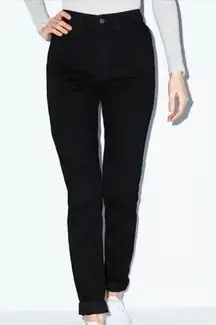 American Apparel Womens Corduroy Skinny Pants 30 Black Y2K Indie Minimal