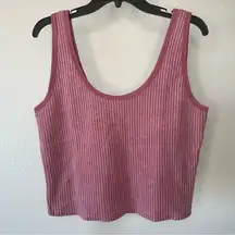 COPY - WildFox pink ribbed tank size Large NWT