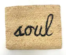 Soulcycle‎ Script Natural Pouch Whimsical Clutch