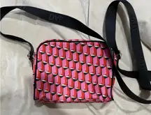 Diane Von Furstenberg for target Pink Geometric Crossbody camera Bag