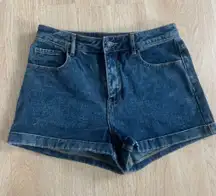 Dark Indigo Denim Mom Short