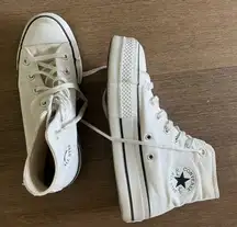 Converse Off-White Canvas High-Tops Platform