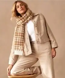 Timberland Carmel and cream scarf so pretty plaid one size $60