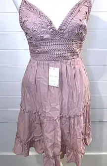 Womans Love Tree Pink Dress Size Medium NWT Fairy CottageCore Babydoll