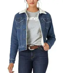 Wrangler Denim Sherpa Lined Jacket