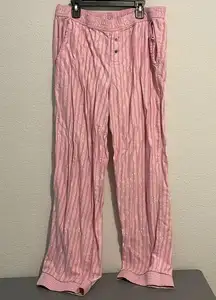 Victoria’s Secret size medium pink and silver striped pj pant