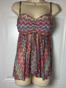 Profile By Gottex Colorful Zigzag Patterned Tank Top 14