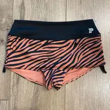 PINK by VS Gym To Swim Side Tie Zebra Print Shorts Size XS