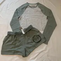 PINK Victoria's Secret Long sleeve and sweat shorts set
